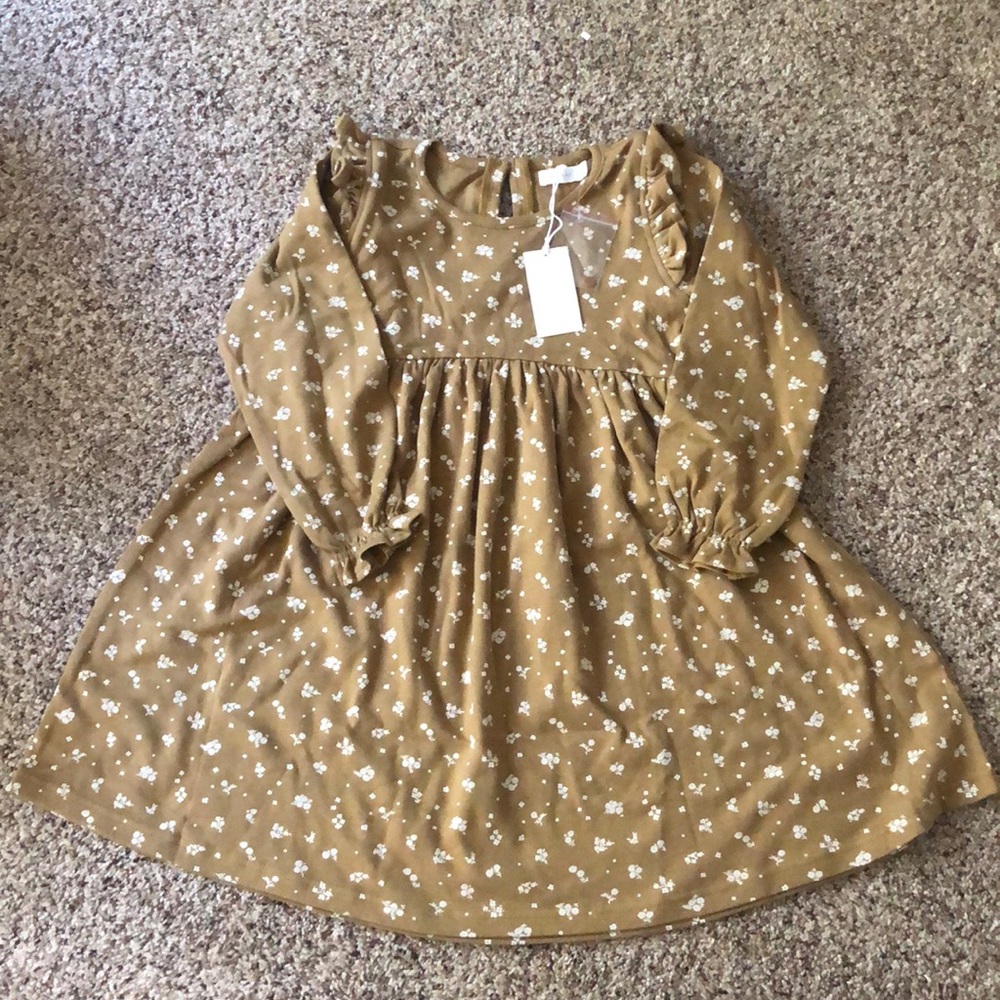 Jamie Kay Mustard Floral Long Sleeve Dress